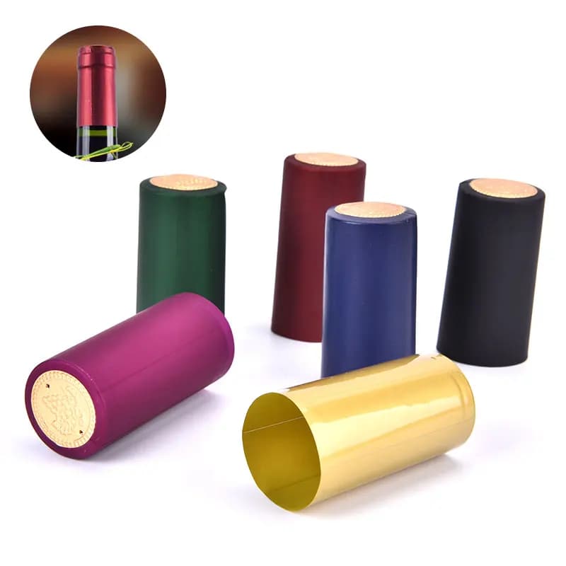 Film thermorétractable pour bouteille de vin, 100 pièces, bouchon thermorétractable