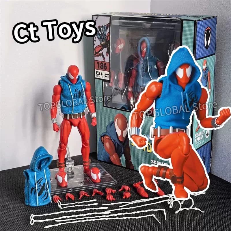 Nouveau CT jouets Spiderman Figure Mafex 185 Miles Morales 2099 Costume classique Spider-Man Figurin