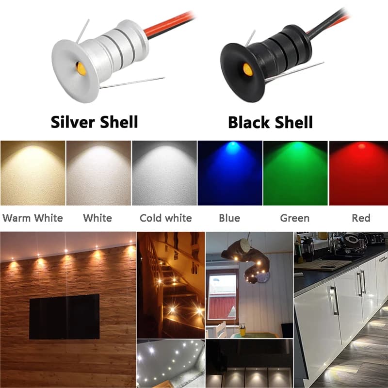 Mini Spot Led 12V 0.5W encastré projecteur intérieur IP65 10mm découpe plafond Downlight pour maison