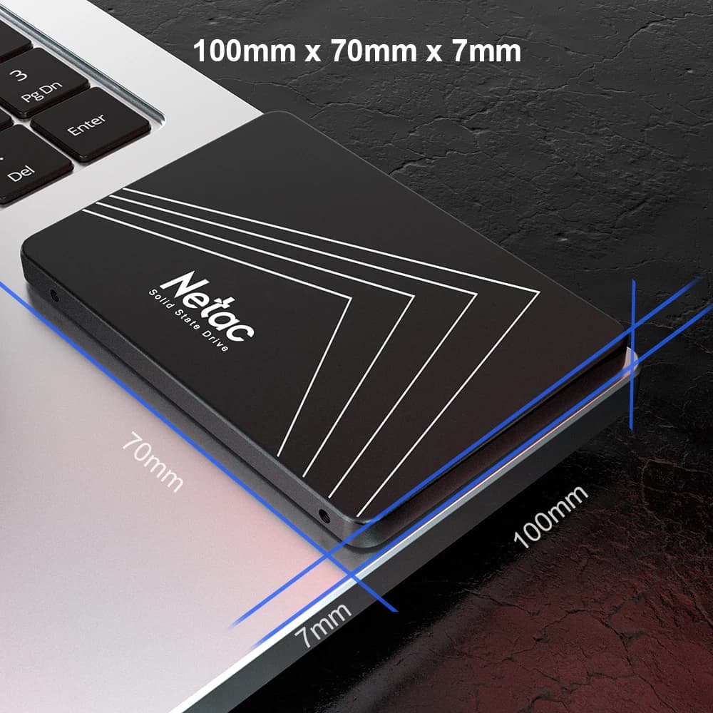 Netac-Disque dur interne SSD, SATA 3, 2 To, 128 Go, 256 Go, pour ordinateur portable