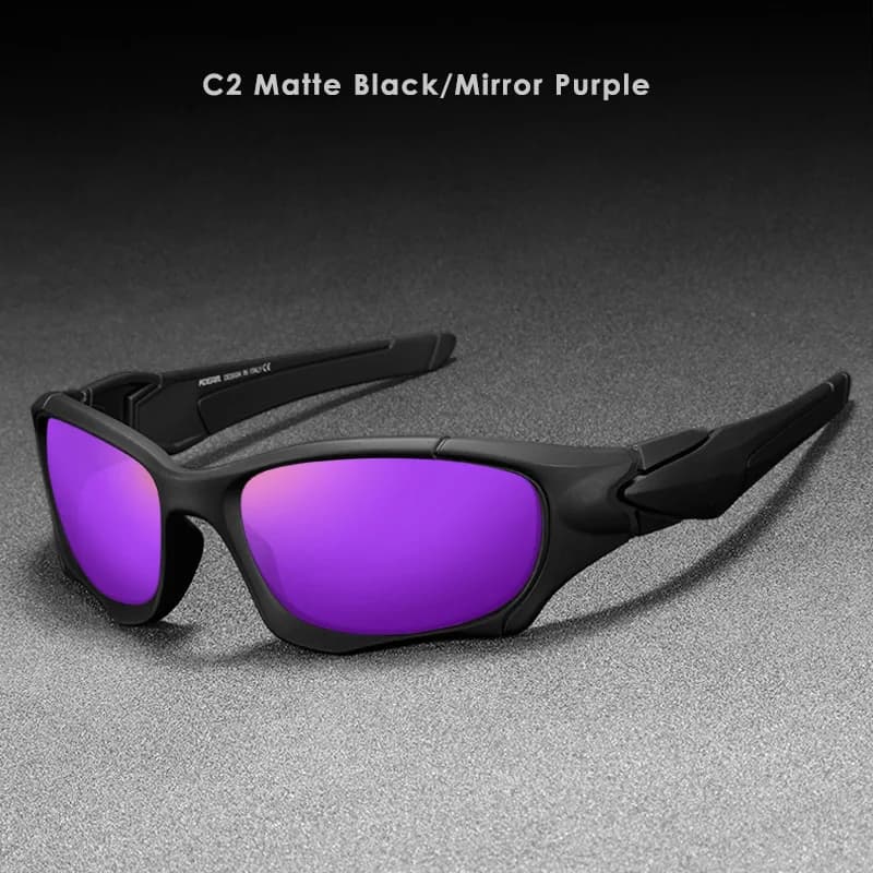 KDEAM lunettes de soleil de cyclisme pour hommes polarisées noir Style guerrier lunettes de soleil d