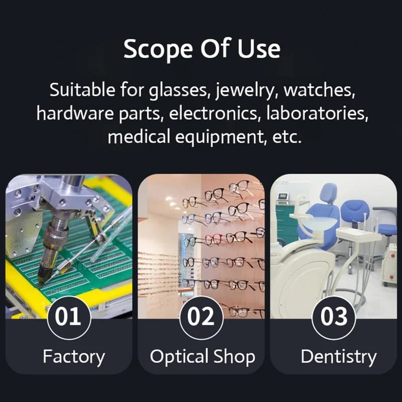 Nettoyeur à ultrasons numérique, bain pour pièces de bijoux, lunettes, manucure, coupe-pierres, raso