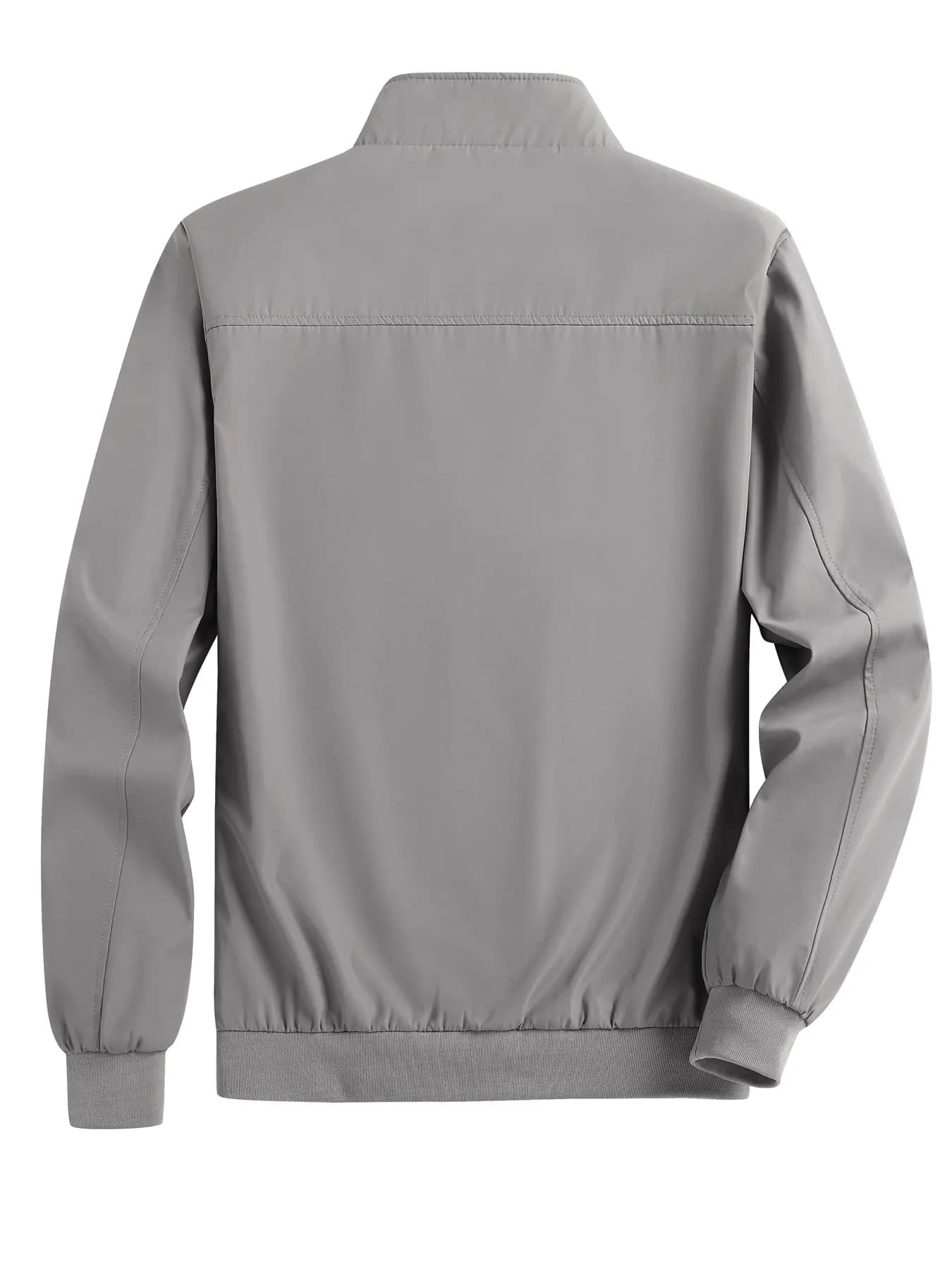 Veste Cardigan fine et décontractée pour hommes, couleur unie, col montant, pour Sports de plein air