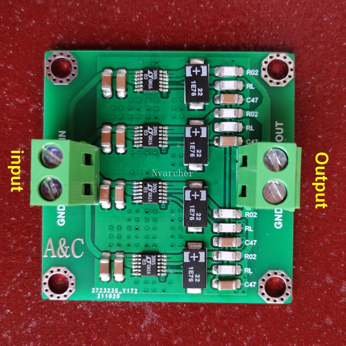 Nvarcher-Module d'alimentation régulée linéaire à faible bruit, 4 pipelines parallèles, LT3045, cart