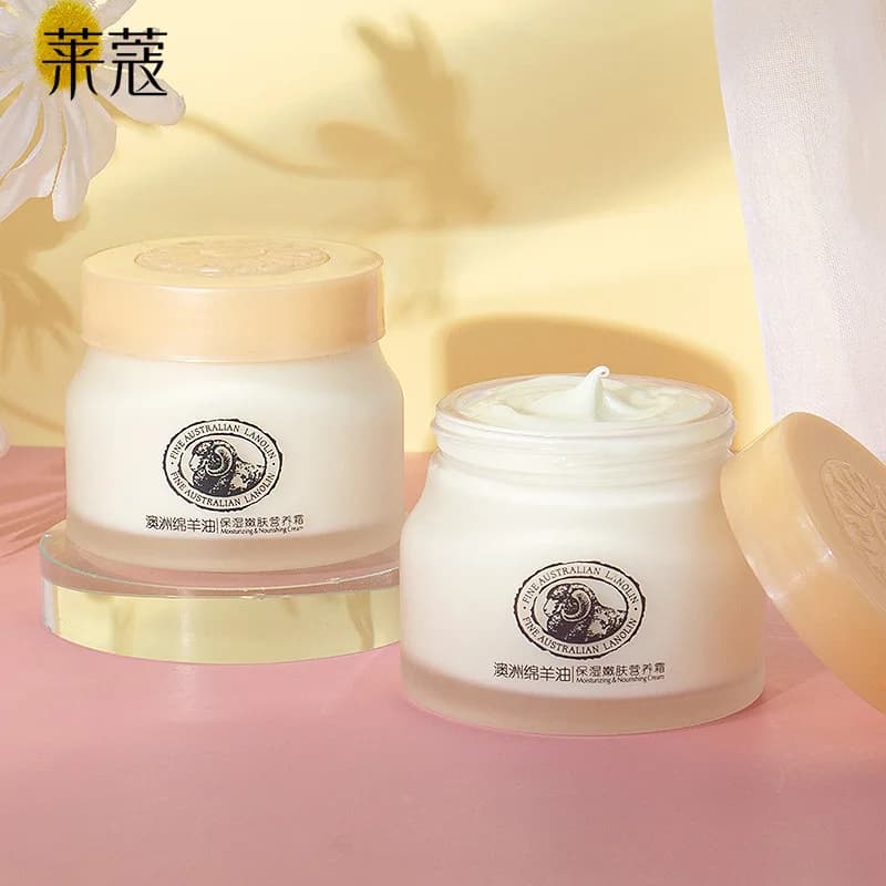 LAIKOU crème visage collagène hydratant pour le visage crème à l'huile de mouton lanoline peau hydra