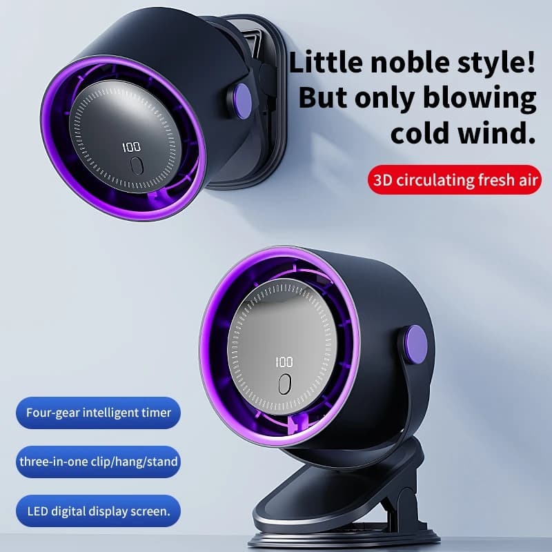 Ventilateur de circulation multifonctionnel avec Clip, ventilateur Turbo 3 en 1, ventilateur électri