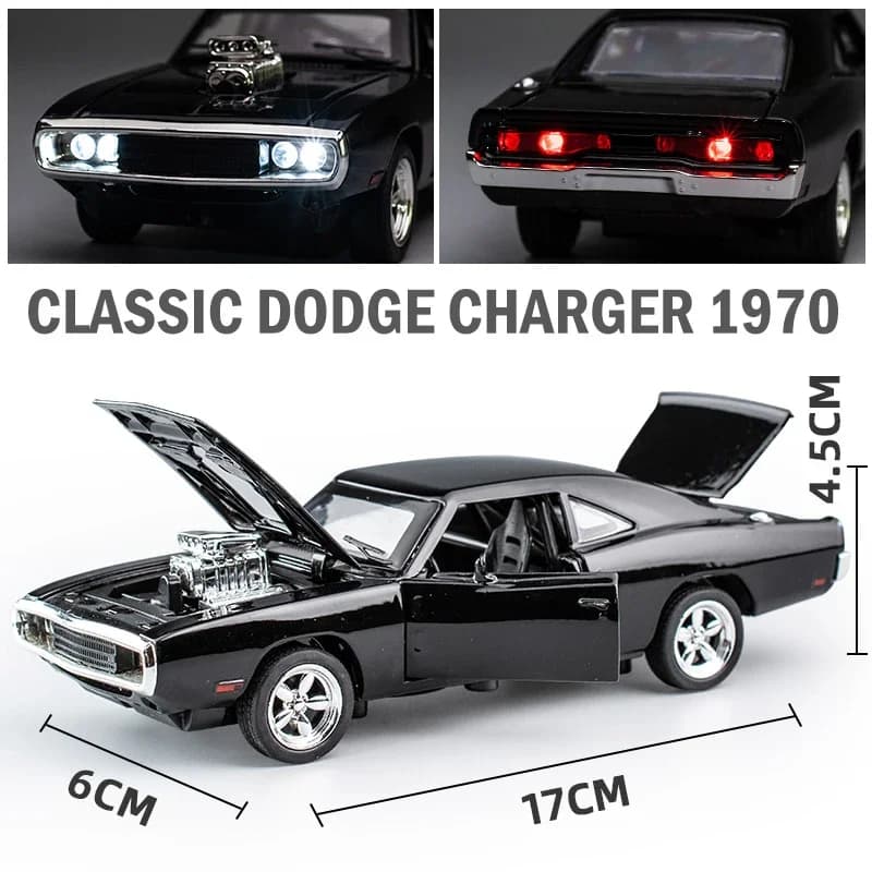 Modèle de voiture de sport en alliage Dodge Charger, Simulation 1:32, voiture de luxe, jouet pour en
