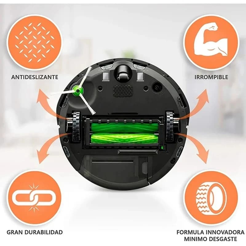 Pneus coordonnants pour iRobot ROOMBA Series, roue en caoutchouc, pièces de rechange, accessoires, 5