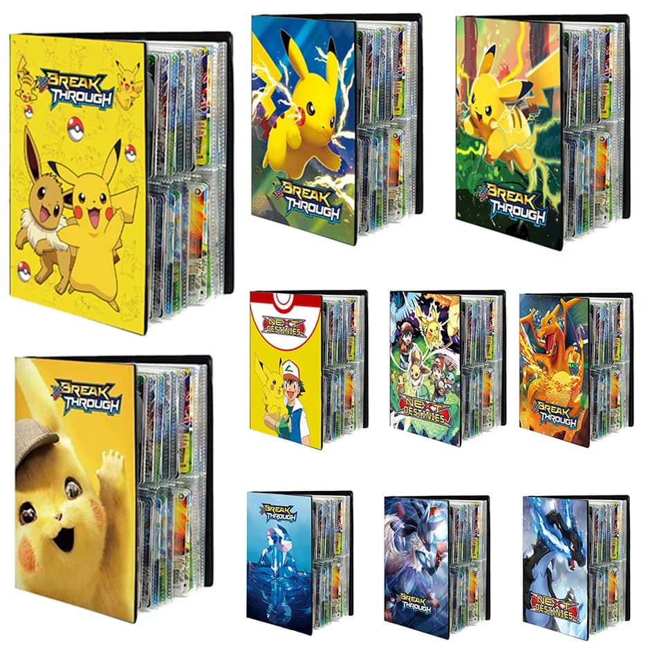 Classeur de collection Pokémon Charizard Mewtwo, protège-cartes anime, carnet pour album Pokémon, al