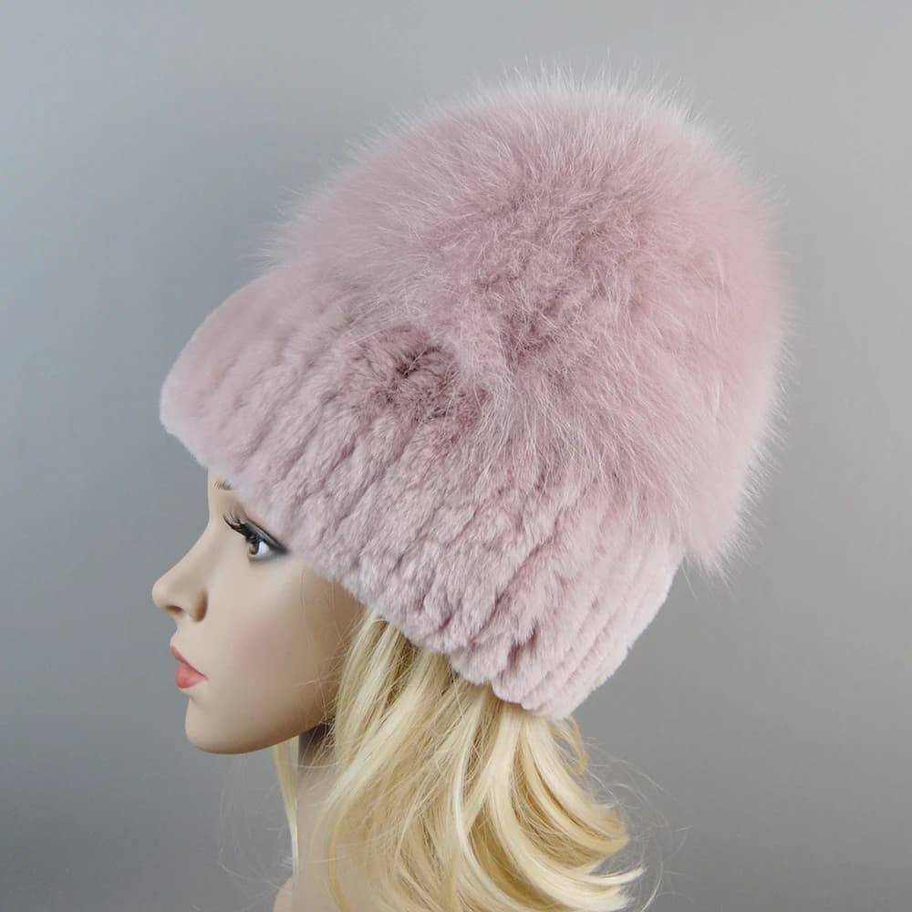 Russie nouveau Style femmes réel véritable fourrure de renard bonnets chapeau filles naturel réel Re