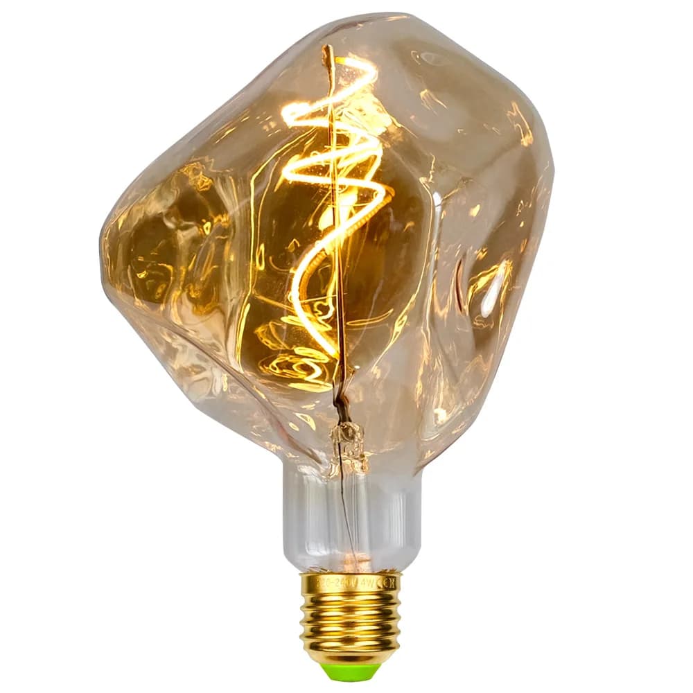TIANFAN Edison ampoule Led grande pierre G125 4W Dimmable 220-240V E27 2000Kelvin ampoule décorative