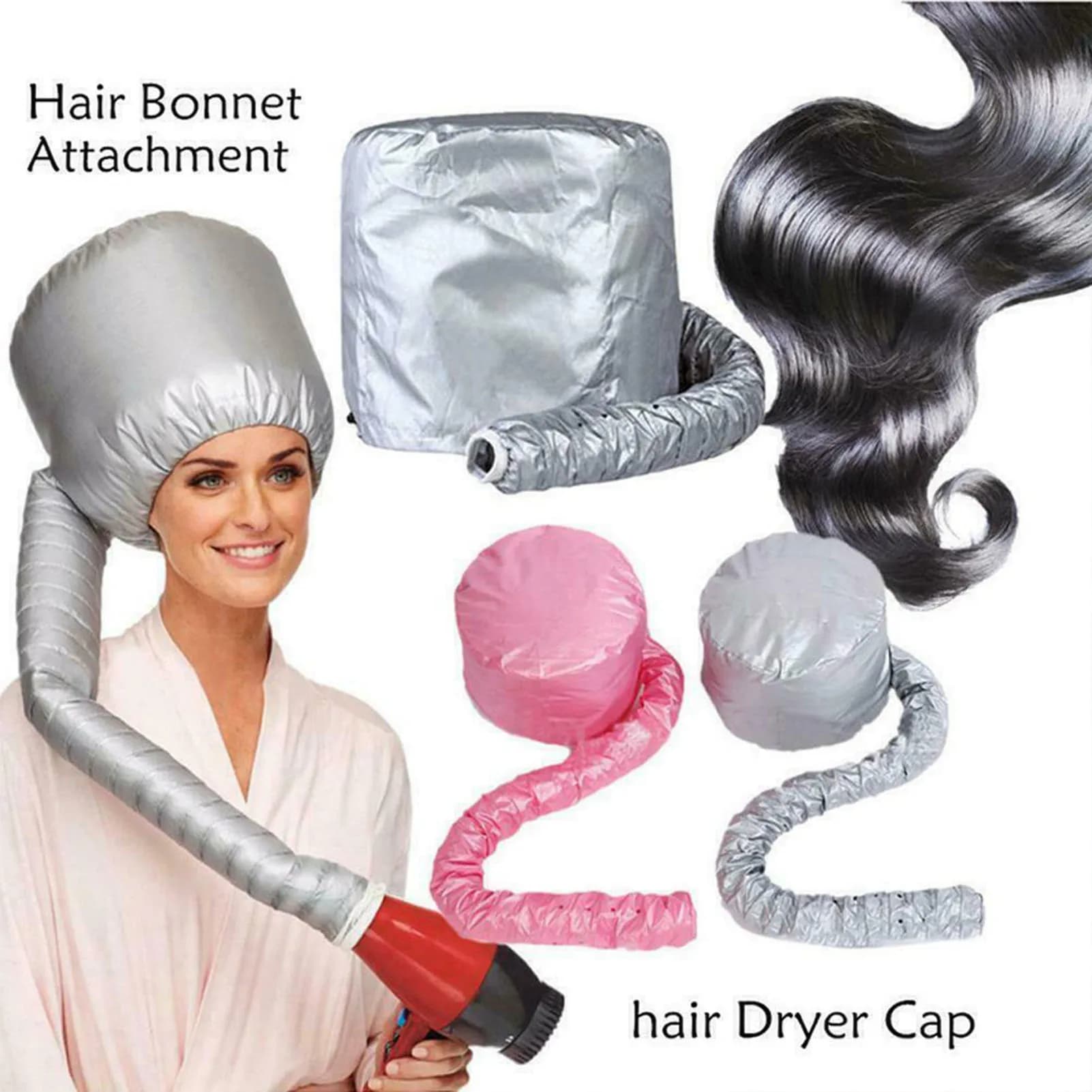 Bonnet de coiffure pour cheveux secs, pratique et réglable, pour SPA, chauffé, vapeur pour sèche-che
