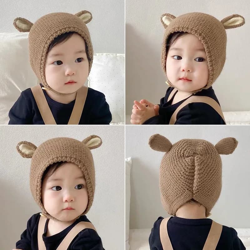 0-2 ans bébé chapeau automne hiver oreille lapin tricoté enfants chapeau bébé filles bébé garçons mi