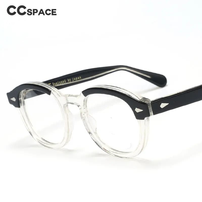 Lunettes Optiques Rondes Rétro en Acétate pour Homme et Femme, Monture Personnalisée, à Rivets, à la