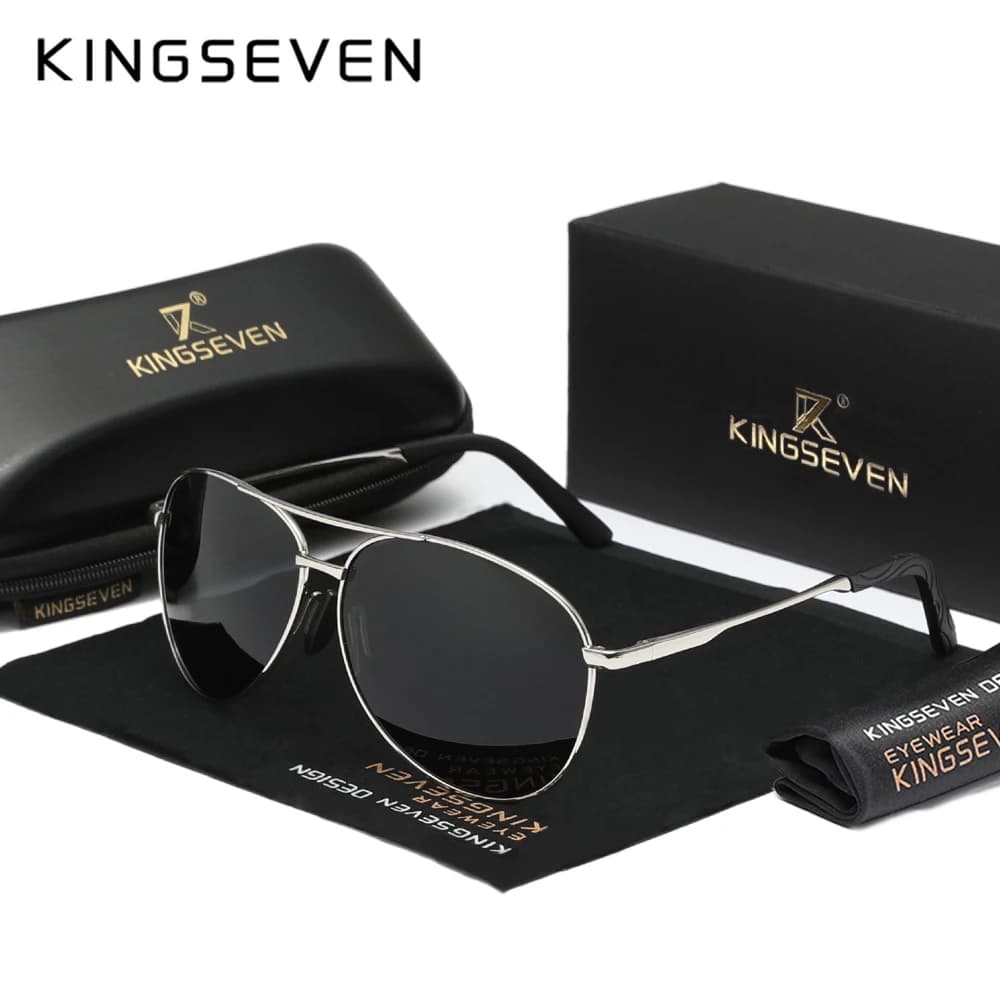 KINGSEVEN – lunettes de soleil polarisées UV400, design en alliage, classiques, protection estivale,