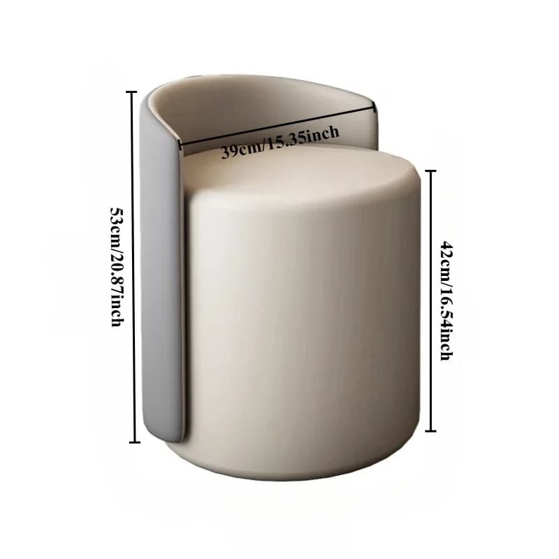Tabouret de maquillage, tabouret de coiffeuse domestique, tabouret rond bas de salon moderne