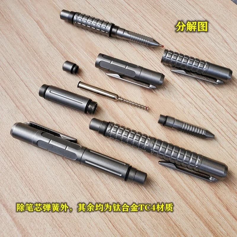EDC – Mini stylo tactique en alliage de titane, avec écriture professionnelle, outils EDC portables 