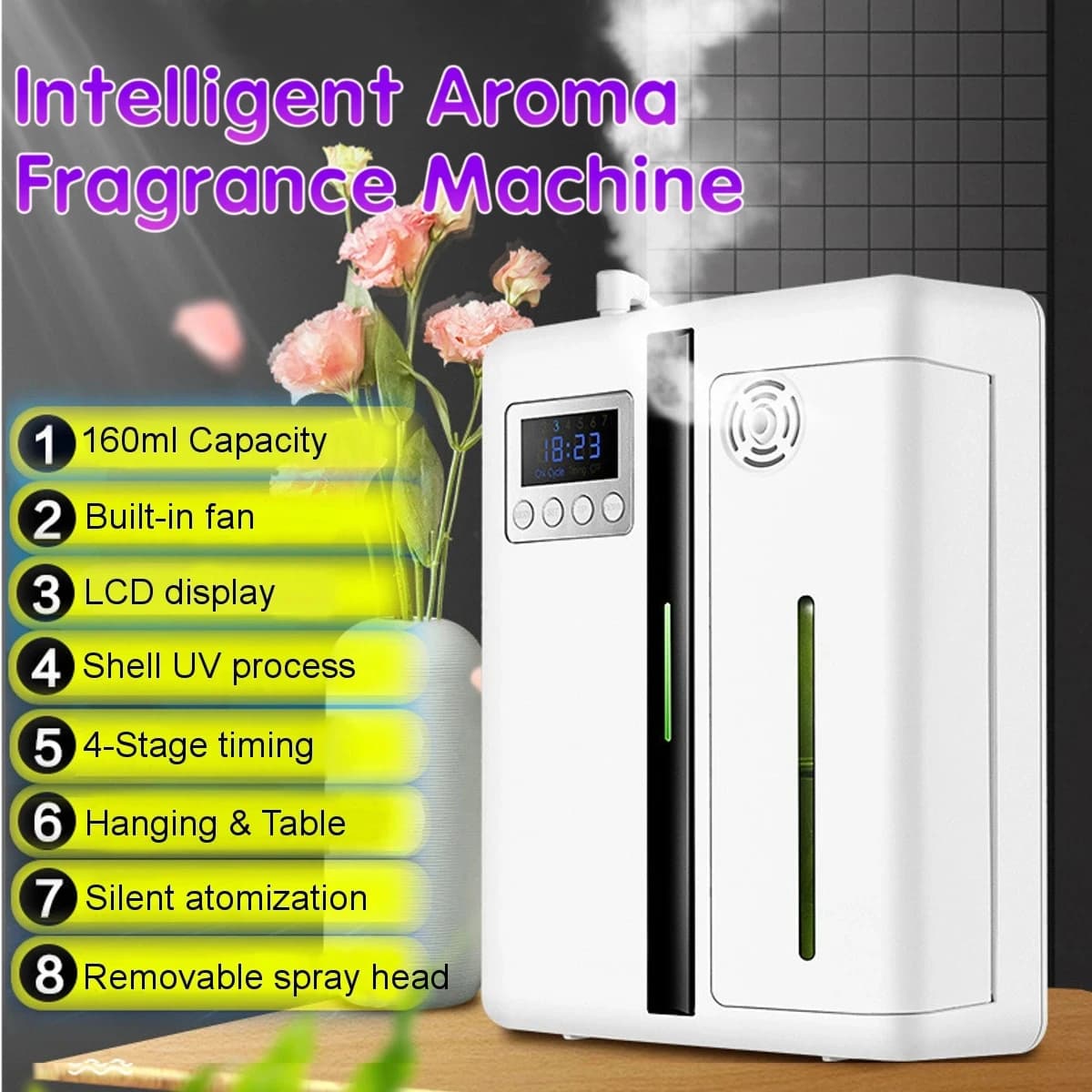 Diffuseur automatique d'arome d'huile essentielle de fonction de minuterie de Machine de parfum d'ar