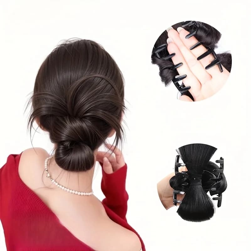 Chignon synthétique bas queue de cheval cheveux naturel moelleux griffe pince Chignon cheveux pour f