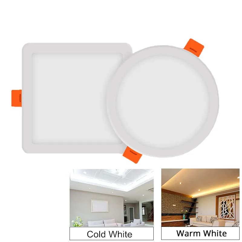 6W 8W 15W 20W LED panneau lumineux encastré plafond LED Downlight Ultra mince trou de coupe panneau 