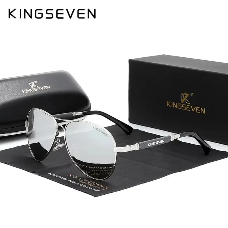 KINGSEVEN-Lunettes de soleil polarisées UV400 pour hommes et femmes, lunettes décontractées anti-ref