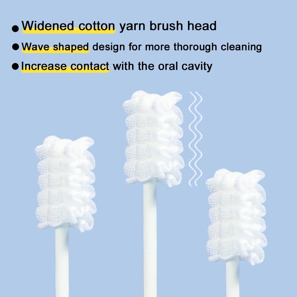 30 pièces bâton de nettoyage de bouche de bébé détergent jetable voile de dent de lait brosse à dent