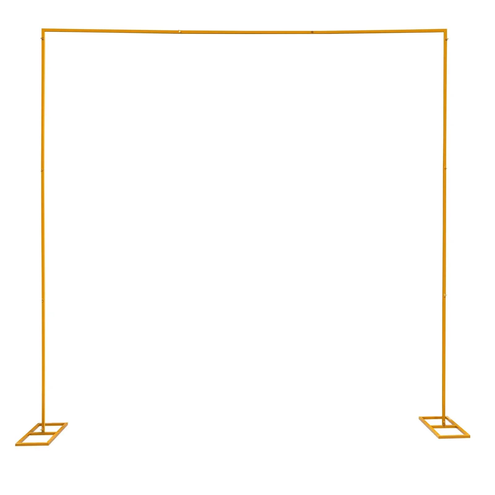 Arche de Mariage en Métal, Cadre à Fleurs, 3x3m, Fond Carré Réglable, Support d'Arc à Ballons, Décor