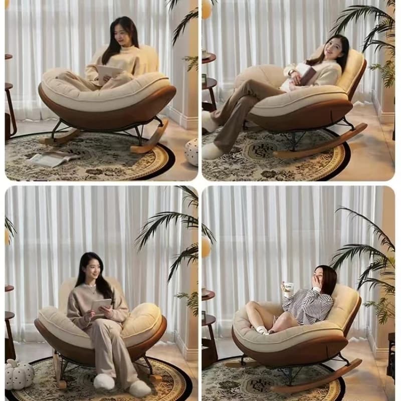 Chaise à bascule pingouin minimaliste moderne, chaise longue, chaise de loisirs, salon, luxe, nid d'