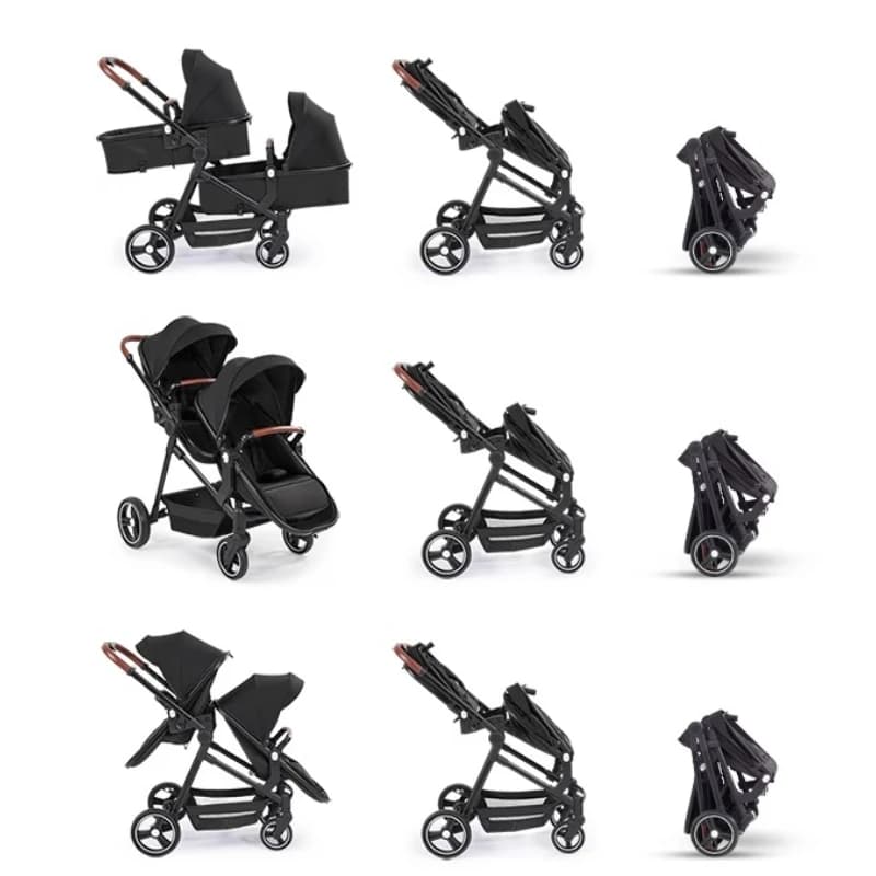 Nouvelle poussette Double légère pliable, Double siège, Portable, multifonctionnelle, peut être pris
