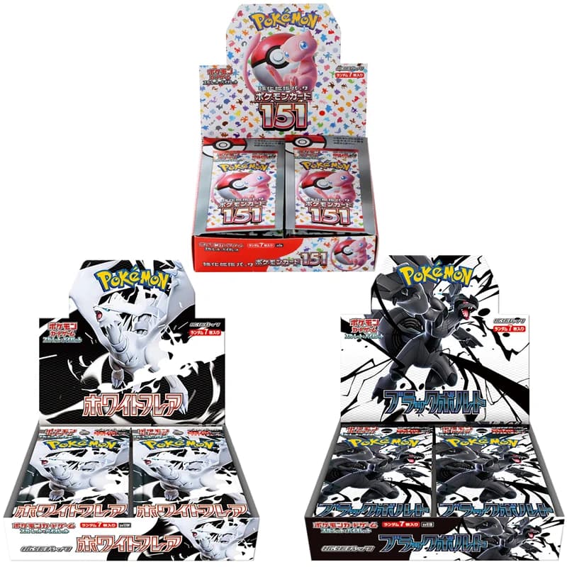 140 cartes/boîte Pokémon Écarlate et Violet 151 Japon SV2a SV11W Version Zekrom TCG Classics Expansi