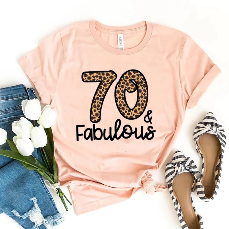 T-shirt imprimé léopard pour femme, joli cadeau d'anniversaire, haut fabuleux, vêtements féminins, a