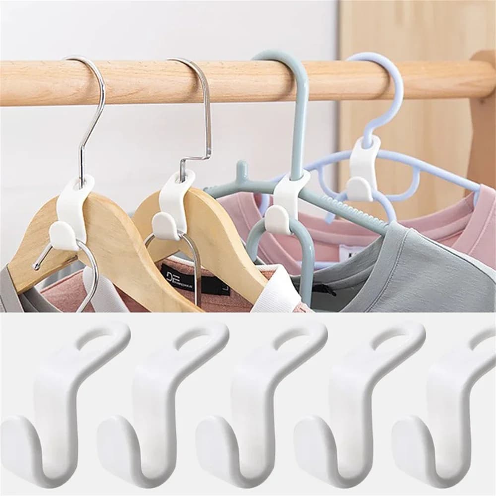 Mini cintre pour connecteur de garde-robe, gain d'espace de garde-robe, crochet en cascade, organisa