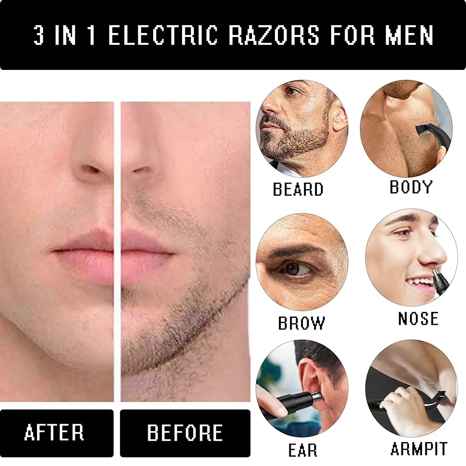 Zone intime coupe de cheveux rasoir de précision hommes ligne de Bikini boules de rasoir sensibles o