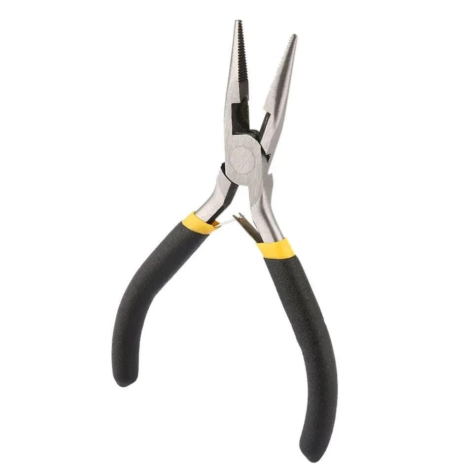 1 pièce Pince à bijoux portable et durable en acier au carbone forgé, légère, mini pince à bec rond,