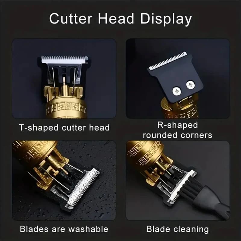 Tondeuse à cheveux USB vintage T9, tondeuse professionnelle, machine de coupe de cheveux sans fil, r