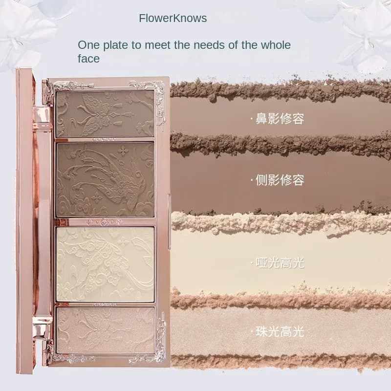 Fleur connaît le maquillage papillon nuage collier Collection en relief surbrillance et Contour Pale