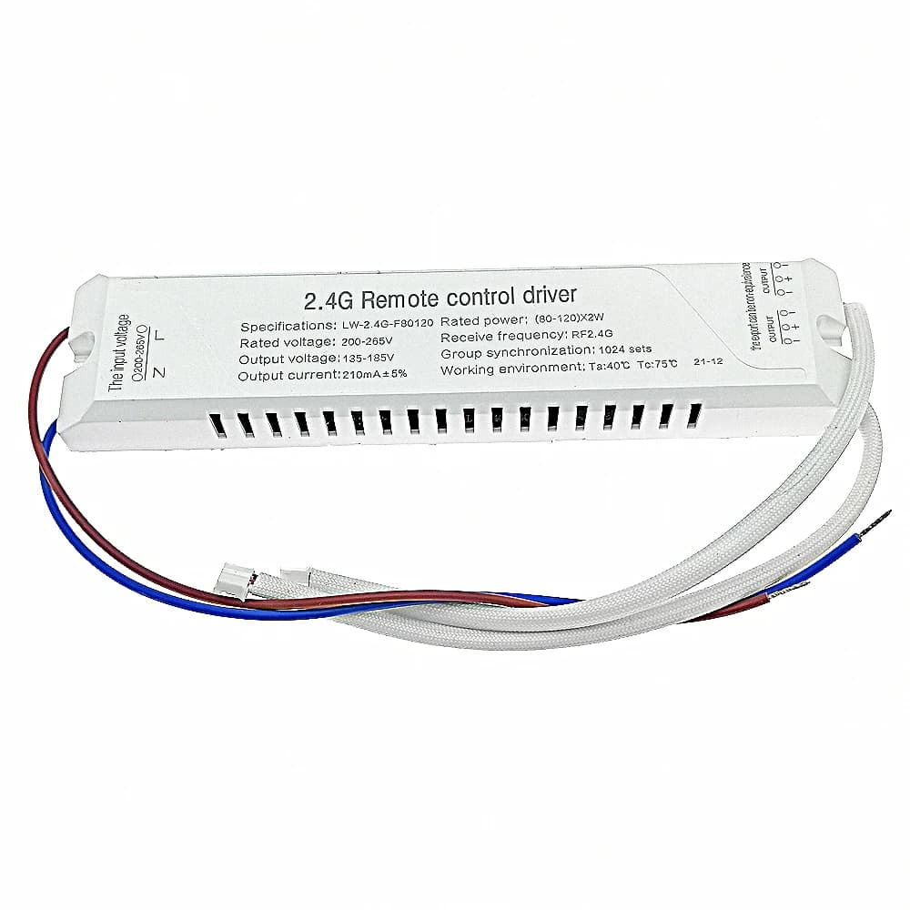 Transformateur de lumière LED 20W-80W-120W x2 210mAW avec télécommande 2.4G RF, variateur de couleur
