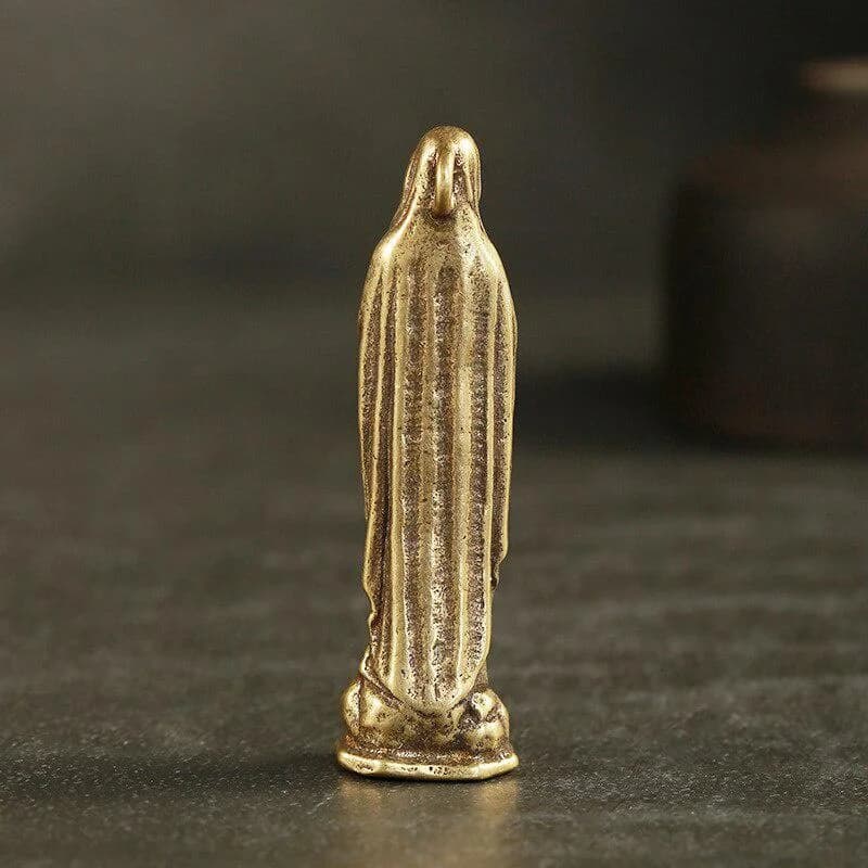 Figurines Vintage en cuivre pur, pendentifs de la vierge marie, en laiton, sainte mère, Religion, fo