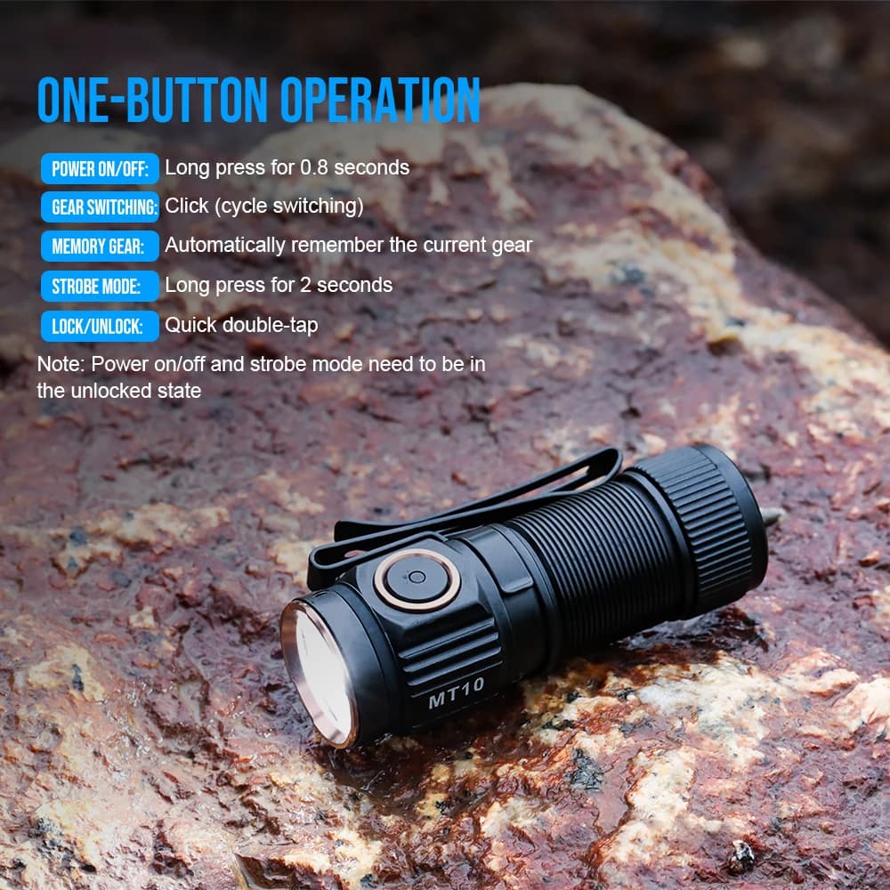 Trustfire MT10 EDC lampe de poche 1000Lumen Portable lampe à LED Rechargeable USB C torche de charge