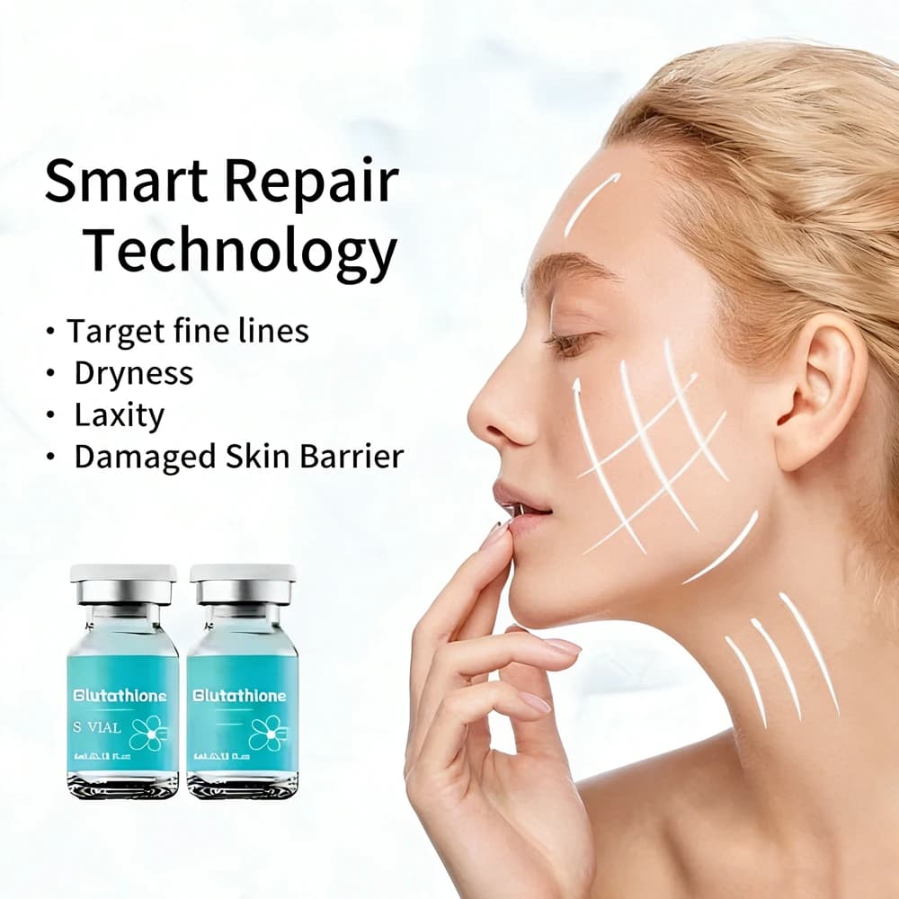 Ampoule éclaircissante à la glutathion 10ml×5 - Sérum hydratant en profondeur pour l'élasticité de l