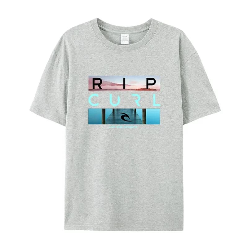 Vente Rip Livethe recherche beauté Curl Logot-chemise pour hommes été incroyable qualité 100% coton 