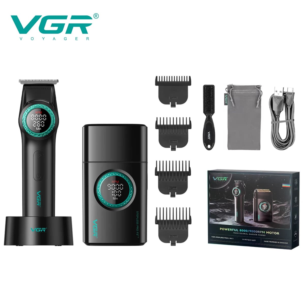 VGR 977 377 nouvel ensemble de coupe de cheveux, tondeuse à cheveux pour hommes haut de gamme, rasoi