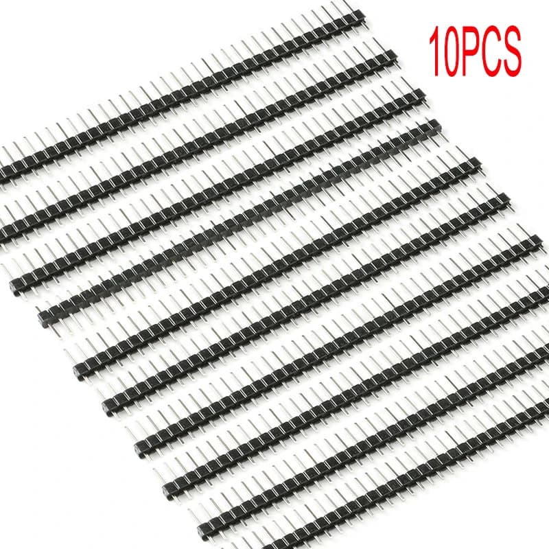 10 pièces 1x40Pin 2.54mm pas simple rangée femelle PCB carte de prise mâle broche en-tête connecteur
