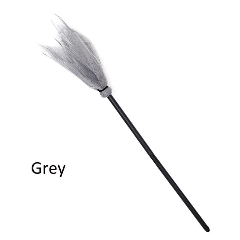 Accessoires de balai de sorcière d'Halloween, décoration de fête, lumière LED, gaze, cadeaux pour en