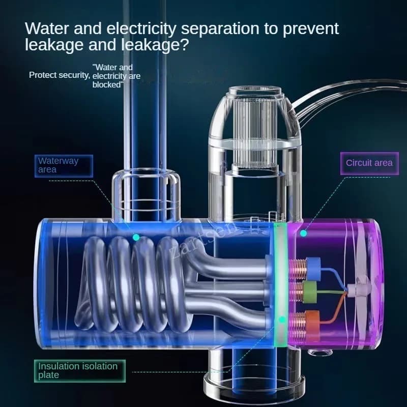 Chauffe-eau électrique de cuisine, robinet d'eau chaude instantanée, robinet de chauffage froid, cha