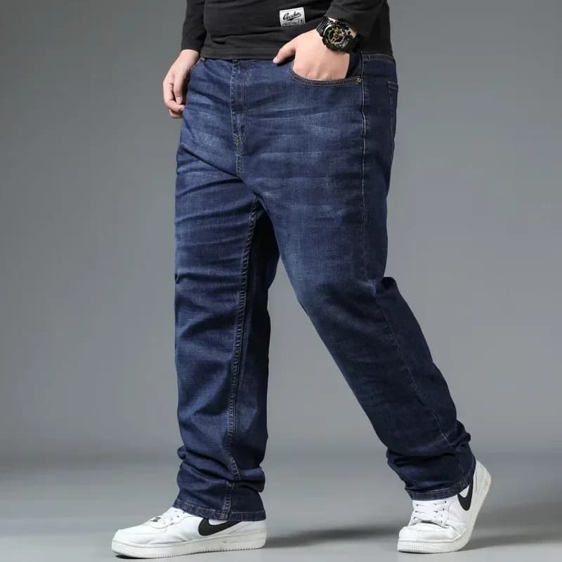 Hommes grande taille noir jean 10XL surdimensionné taille haute pantalon ample mari grande taille pa