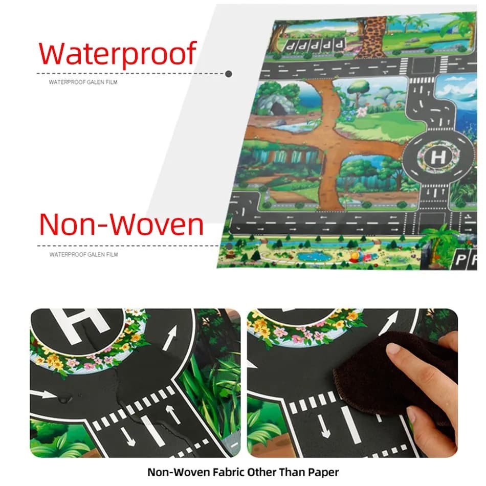 100x130 enfants tapis de jeu ferme route Portable carte bébé tapis éducatifs enfant en bas âge dinos
