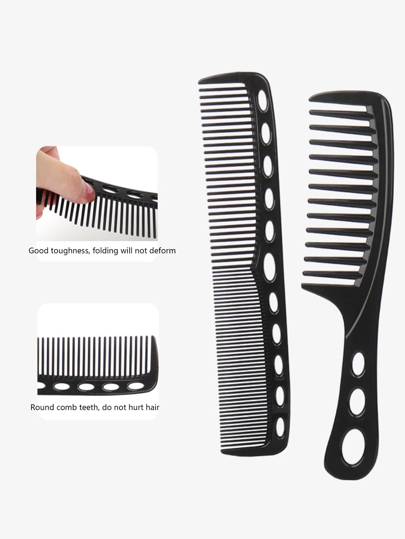 Peignes à cheveux de style africain, 6 pièces, peignes de maquillage, huile professionnelle, coiffeu