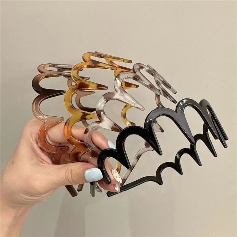 Femmes coréennes peigne à cheveux bandeau en plastique U forme cerceaux de cheveux dents fixes antid