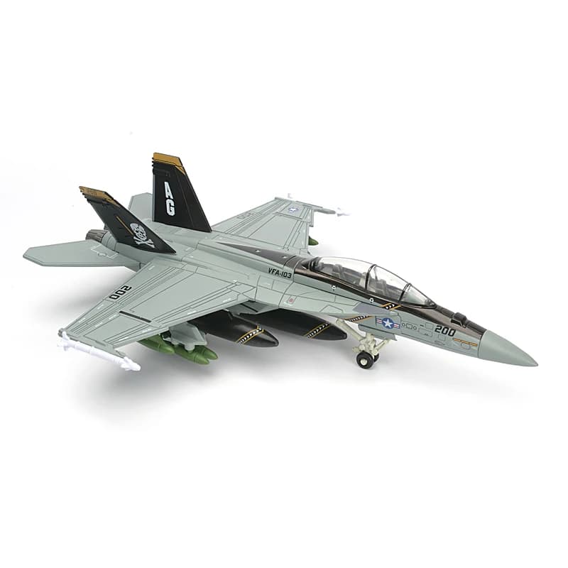 Blocs de construction de la série militaire créative 1:72, modèle d'avion d'attaque Super Hornet US 
